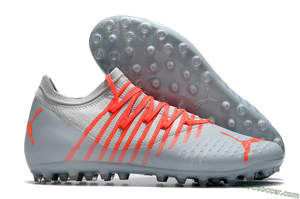 Puma Future Z 1.1 AG Artificial Grass Soccer Cleats - Grey/Blue 1