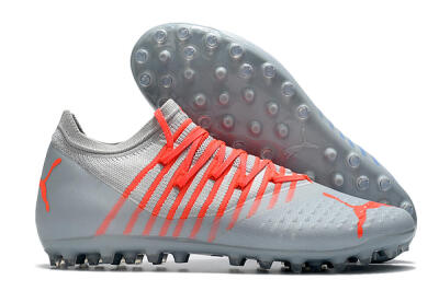 Puma Future Z 1.1 AG Artificial Grass Soccer Cleats - Grey/Blue