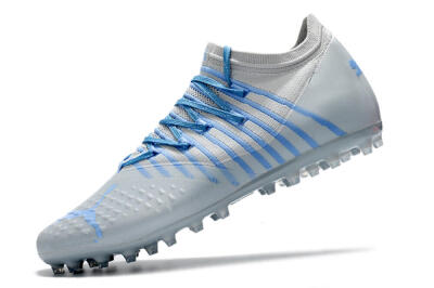 Puma Future Z 1.1 AG Artificial Grass Soccer Cleats - Grey/Blue