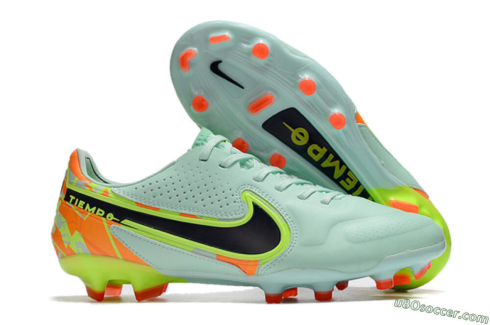 Nike Tiempo Legend 9 Elite FG Firm Ground Soccer Cleats - Jade/Yellow/Black 1