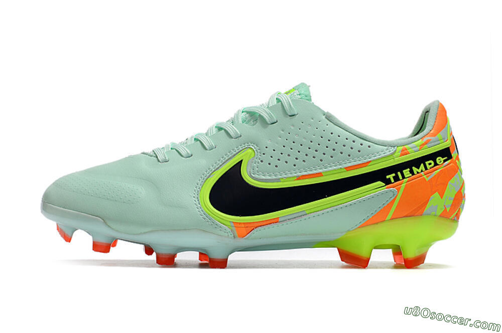 Nike Tiempo Legend 9 Elite FG Firm Ground Soccer Cleats - Jade/Yellow/Black 2