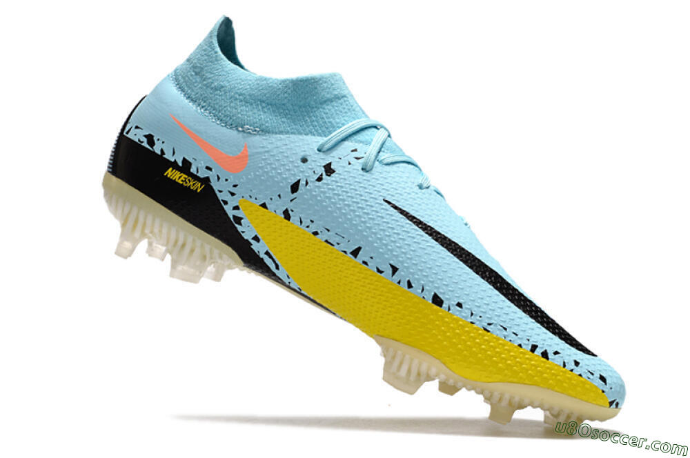 Nike Phantom GT2 DF Elite FG Firm Ground Soccer Cleats - Jade/Yellow/Pink 4