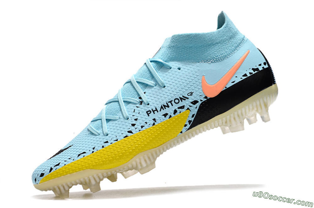 Nike Phantom GT2 DF Elite FG Firm Ground Soccer Cleats - Jade/Yellow/Pink 5
