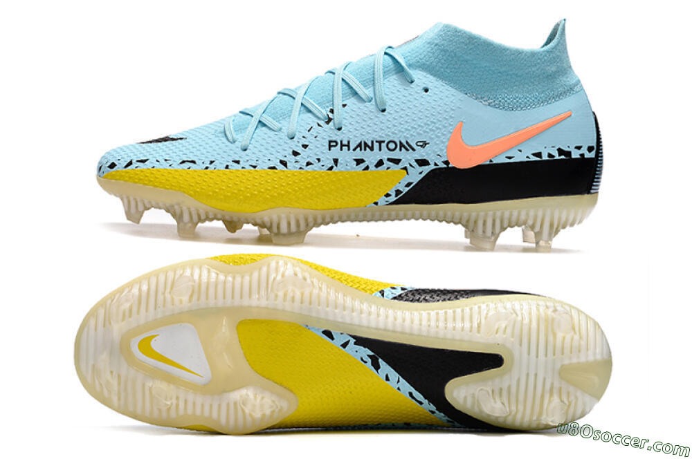 Nike Phantom GT2 DF Elite FG Firm Ground Soccer Cleats - Jade/Yellow/Pink 0