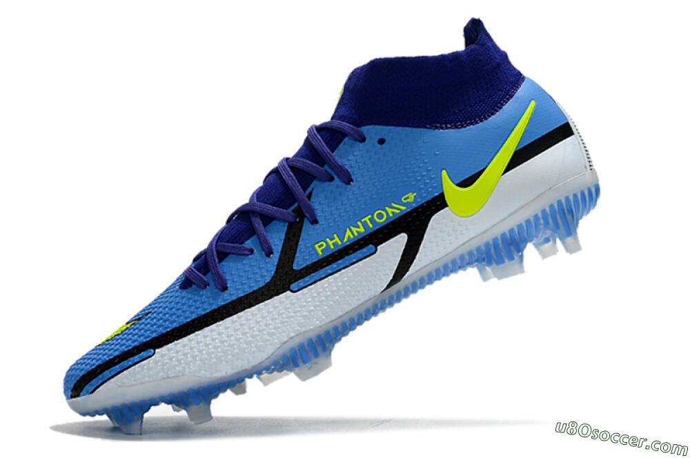 Nike Phantom GT2 DF Elite FG Firm Ground Soccer Cleats - Blue/Yellow/White 5