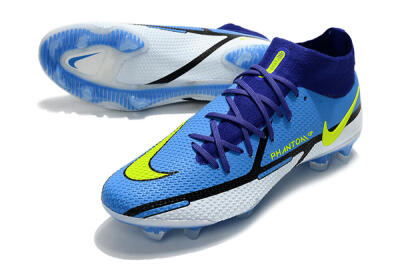 Nike Phantom GT2 DF Elite FG Firm Ground Soccer Cleats - Blue/Yellow/White