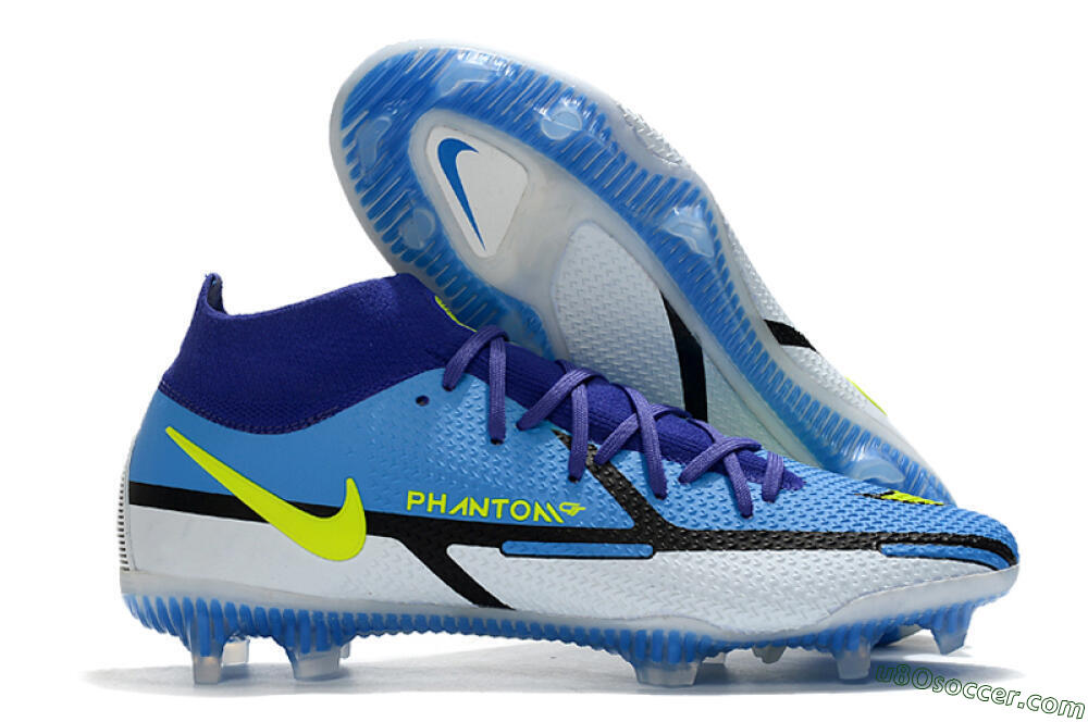 Nike Phantom GT2 DF Elite FG Firm Ground Soccer Cleats - Blue/Yellow/White 1