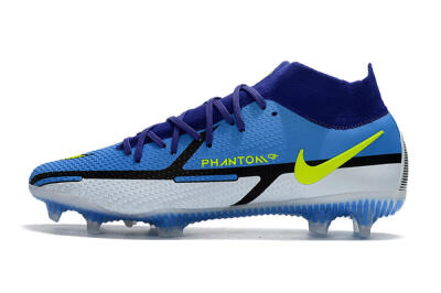 Nike Phantom GT2 DF Elite FG Firm Ground Soccer Cleats - Blue/Yellow/White