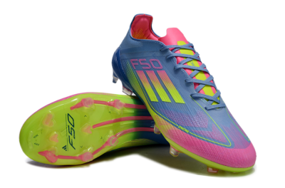 Adidas F50 Elite TF Artificial Turf Soccer Shoes - Blue/Pink/Yellow