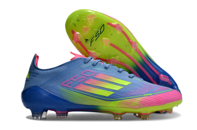 Adidas F50 Elite TF Artificial Turf Soccer Shoes - Blue/Pink/Yellow