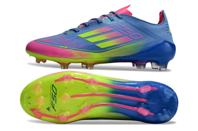 Adidas F50 Elite TF Artificial Turf Soccer Shoes - Blue/Pink/Yellow