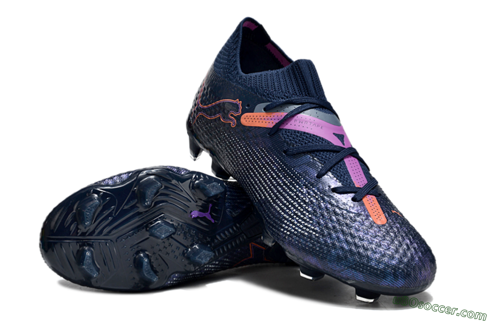 Puma Future Ultimate FG Firm Ground Soccer Cleats - Blue/Pink/Yellow 3