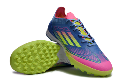 Adidas F50 Elite TF Artificial Turf Soccer Shoes - Blue/Pink/Yellow
