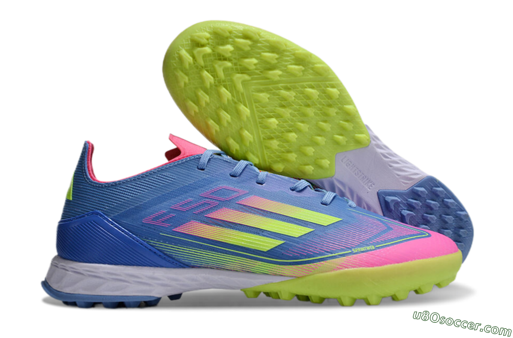 Adidas F50 Elite TF Artificial Turf Soccer Shoes - Blue/Pink/Yellow 1