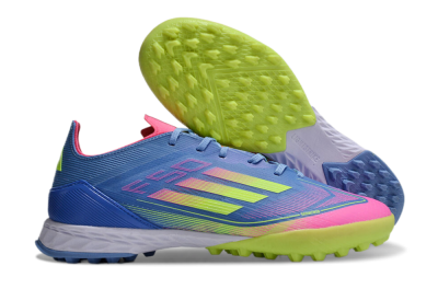 Adidas F50 Elite TF Artificial Turf Soccer Shoes - Blue/Pink/Yellow