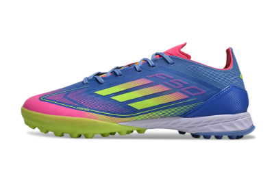 Adidas F50 Elite TF Artificial Turf Soccer Shoes - Blue/Pink/Yellow