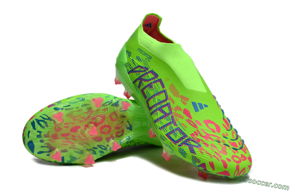Adidas Predator Elite Laceless FG Firm Ground Soccer Cleats - Yellow/Red/Purple 3