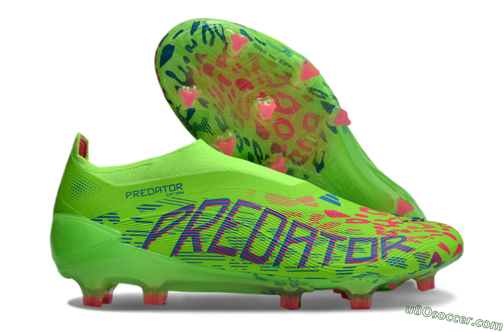 Adidas Predator Elite Laceless FG Firm Ground Soccer Cleats - Yellow/Red/Purple 1