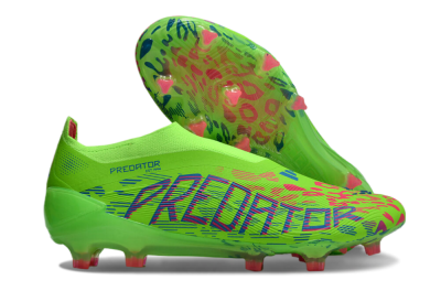 Adidas Predator Elite Laceless FG Firm Ground Soccer Cleats - Yellow/Red/Purple