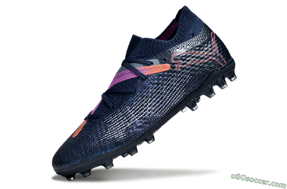 Puma Future Ultimate MG Multi Ground Soccer Cleats - Blue/Pink/Yellow 5