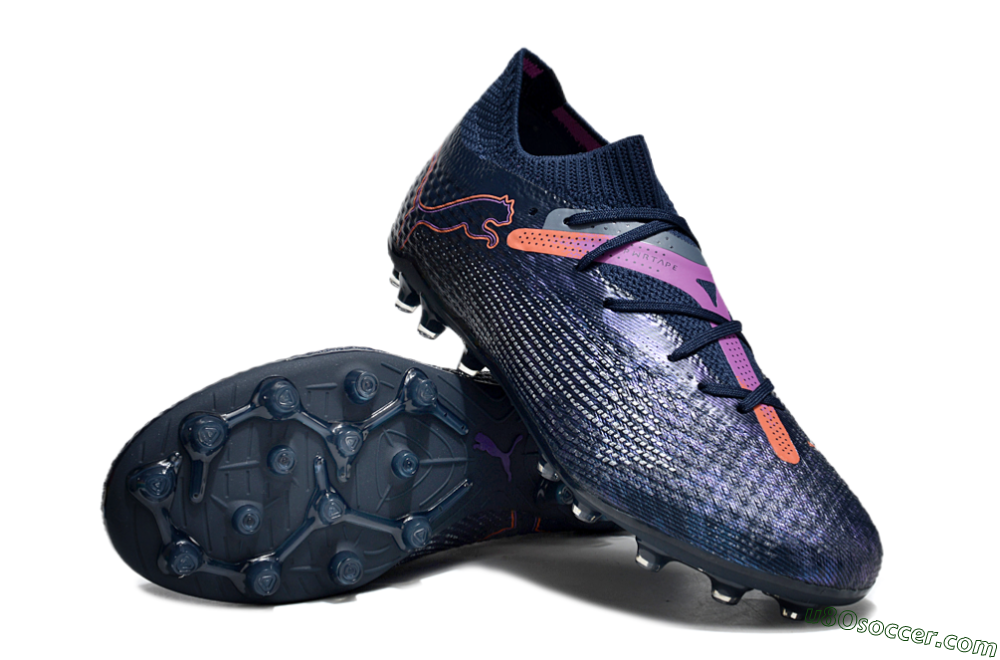 Puma Future Ultimate MG Multi Ground Soccer Cleats - Blue/Pink/Yellow 3