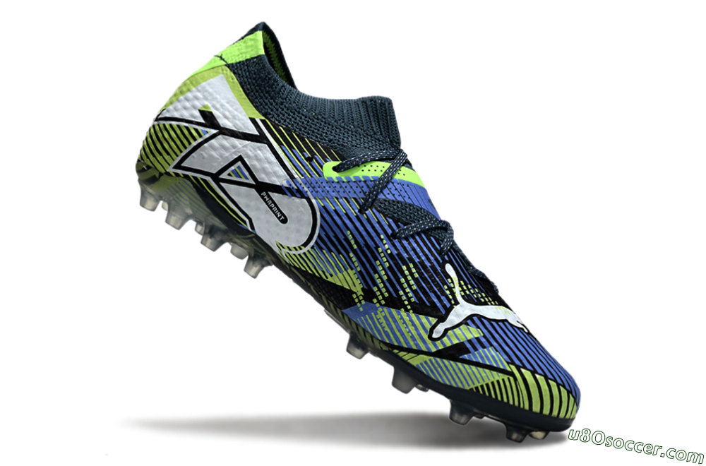 Puma Future Ultimate MG Multi Ground Soccer Cleats - Black/Blue/Yellow 4