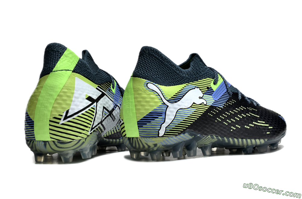 Puma Future Ultimate MG Multi Ground Soccer Cleats - Black/Blue/Yellow 6