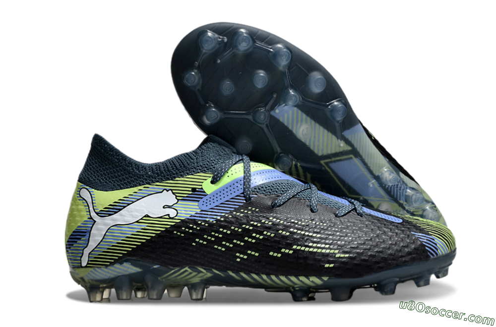 Puma Future Ultimate MG Multi Ground Soccer Cleats - Black/Blue/Yellow 1