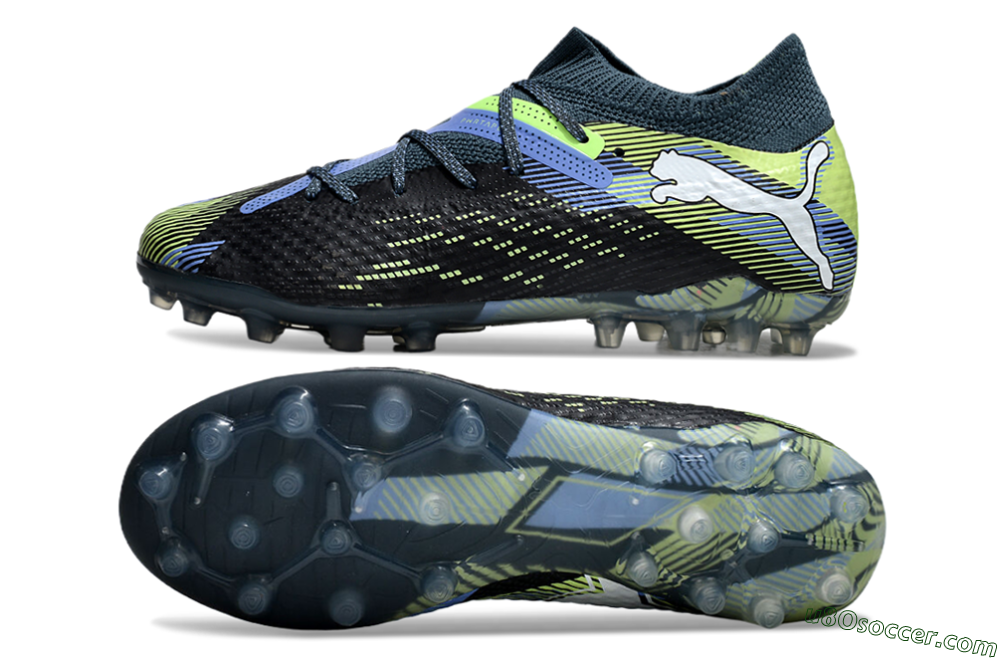 Puma Future Ultimate MG Multi Ground Soccer Cleats - Black/Blue/Yellow 0