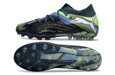 Puma Future Ultimate MG Multi Ground Soccer Cleats - Black/Blue/Yellow