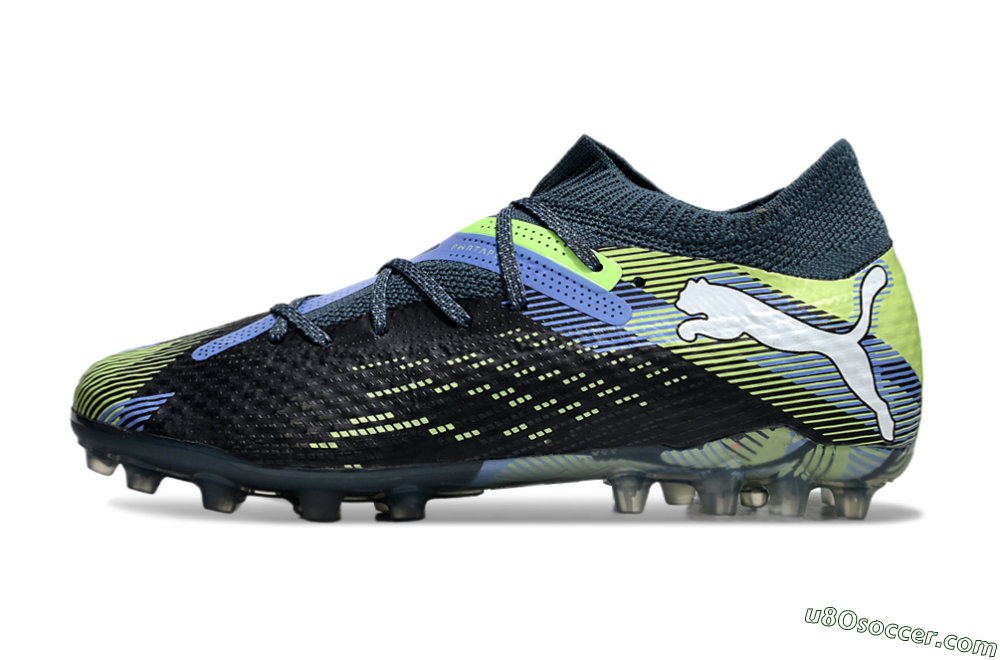 Puma Future Ultimate MG Multi Ground Soccer Cleats - Black/Blue/Yellow 2