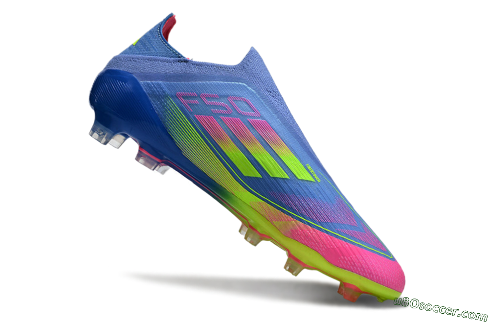 Adidas F50 Elite FG Firm Ground Soccer Cleats - Blue/Pink/Yellow 4