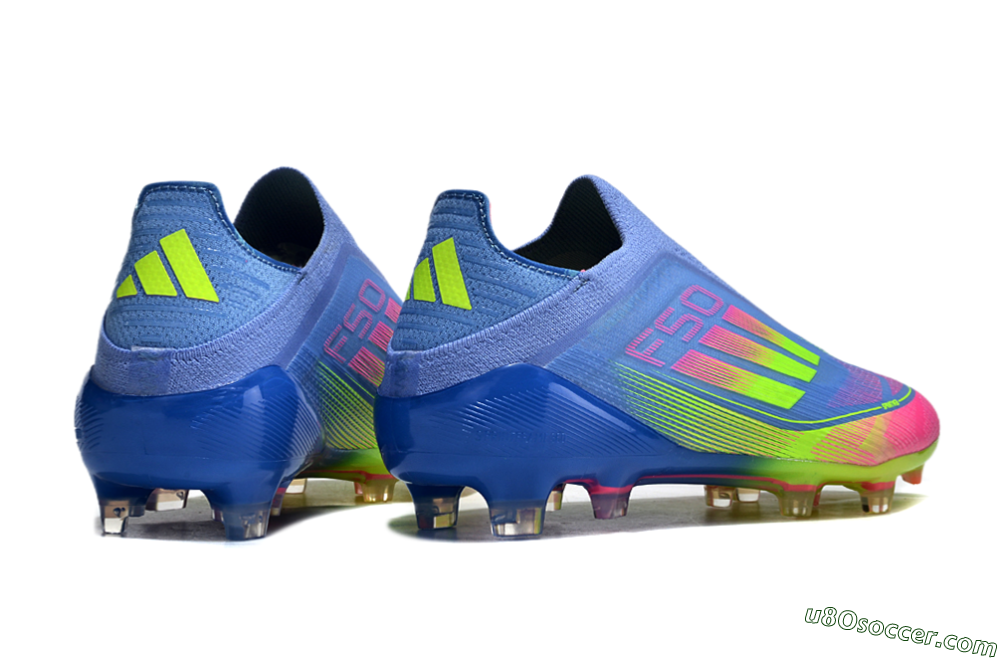 Adidas F50 Elite FG Firm Ground Soccer Cleats - Blue/Pink/Yellow 6