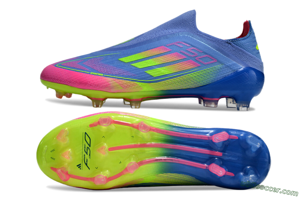 Adidas F50 Elite FG Firm Ground Soccer Cleats - Blue/Pink/Yellow 0