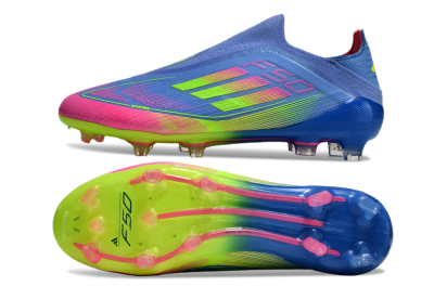Adidas F50 Elite FG Firm Ground Soccer Cleats - Blue/Pink/Yellow