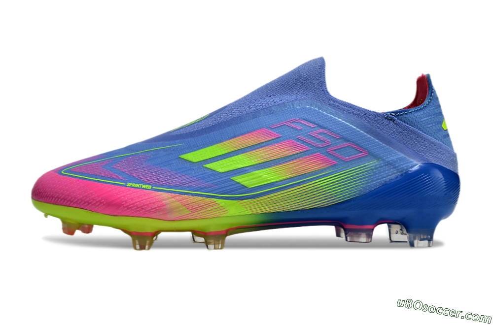 Adidas F50 Elite FG Firm Ground Soccer Cleats - Blue/Pink/Yellow 2