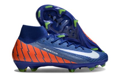 Nike Air Zoom Mercurial Superfly 10 Elite FG Firm Ground Soccer Cleats - Blue/White/Orange