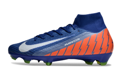 Nike Air Zoom Mercurial Superfly 10 Elite FG Firm Ground Soccer Cleats - Blue/White/Orange