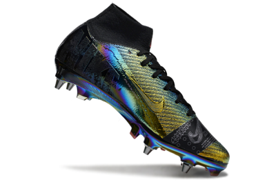 Nike Air Zoom Mercurial Superfly 10 Elite SG Soft Ground Soccer Cleats - Gold/Black/Blue