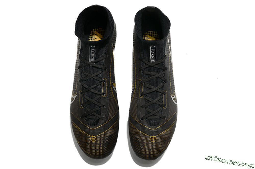 Nike Mercurial Superfly 8 Elite FG Firm Ground Soccer Cleats - Black/Gold/Silver 4
