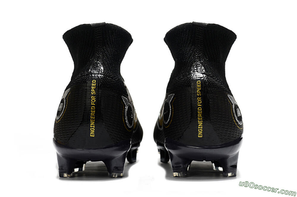 Nike Mercurial Superfly 8 Elite FG Firm Ground Soccer Cleats - Black/Gold/Silver 5