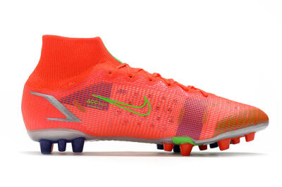 Nike Mercurial Superfly 8 Elite AG Artificial Grass Soccer Cleats - Red/Yellow/Silver