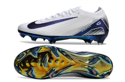 Nike Air Zoom Mercurial Vapor 16 Elite FG Firm Ground Soccer Cleats - White/Blue/Gold