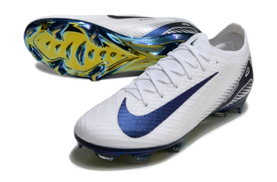 Nike Air Zoom Mercurial Vapor 16 Elite FG Firm Ground Soccer Cleats - White/Blue/Gold