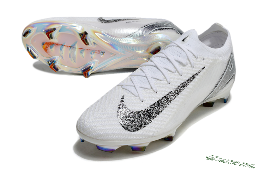 Nike Air Zoom Mercurial Vapor 16 Elite FG Firm Ground Soccer Cleats - White/Black/Grey 3