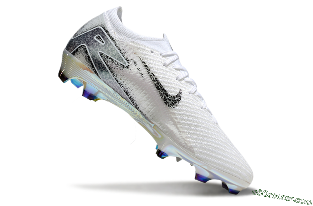 Nike Air Zoom Mercurial Vapor 16 Elite FG Firm Ground Soccer Cleats - White/Black/Grey 4