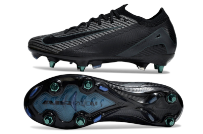 Nike Air Zoom Mercurial Vapor 16 Elite SG Soft Ground Soccer Cleats - Black/Silver/Blue
