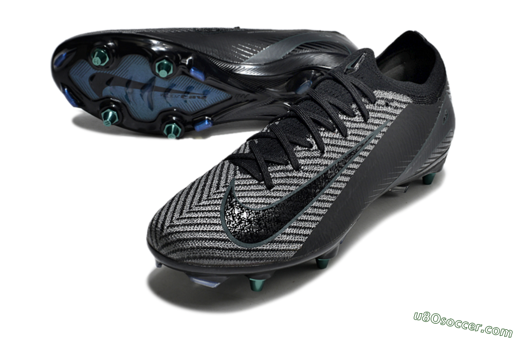 Nike Air Zoom Mercurial Vapor 16 Elite SG Soft Ground Soccer Cleats - Black/Silver/Blue 3