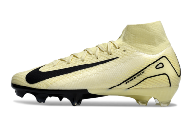 Nike Air Zoom Mercurial Superfly 10 Elite FG Firm Ground Soccer Cleats - Beige/Black/Yellow