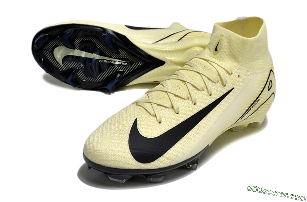 Nike Air Zoom Mercurial Superfly 10 Elite FG Firm Ground Soccer Cleats - Beige/Black/Yellow 3